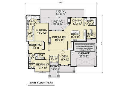 Main Floor for House Plan #2464-00089