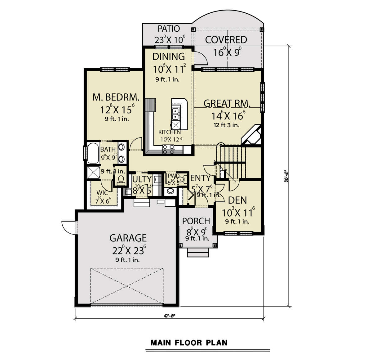 Main Floor  for House Plan #2464-00090