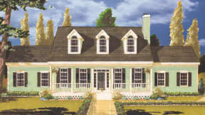Country House Plan #033-00066 Elevation Photo