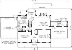 Main Floor for House Plan #033-00066