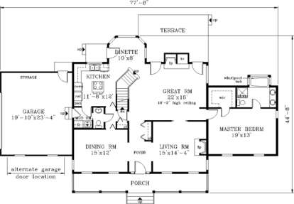 Main Floor for House Plan #033-00066