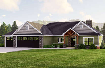 House Plan House Plan #28605 Angled Front Elevation