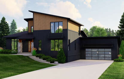 Contemporary House Plan #5032-00219 Elevation Photo