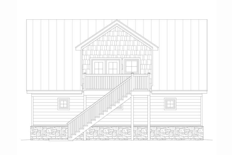 Cabin House Plan #940-00716 Elevation Photo