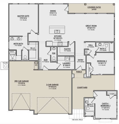 Main Floor for House Plan #6428-00001