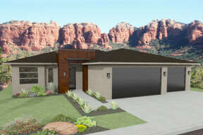 Southwest House Plan #6428-00003 Elevation Photo