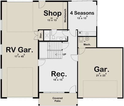 First Floor for House Plan #963-00739