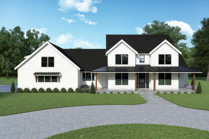 Modern Farmhouse House Plan #2464-00092 Elevation Photo