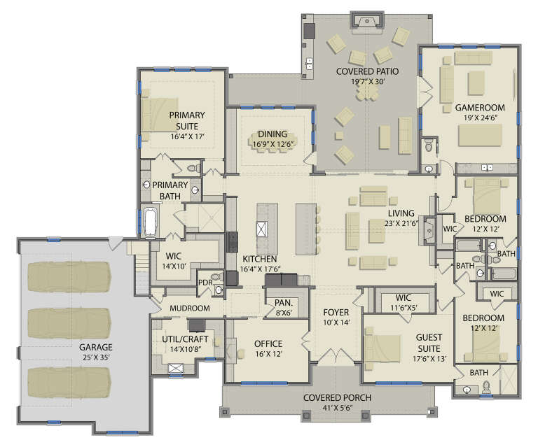 House Plan House Plan #28627 Drawing 1