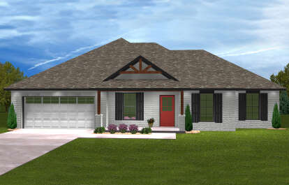 Traditional House Plan #677-00013 Elevation Photo