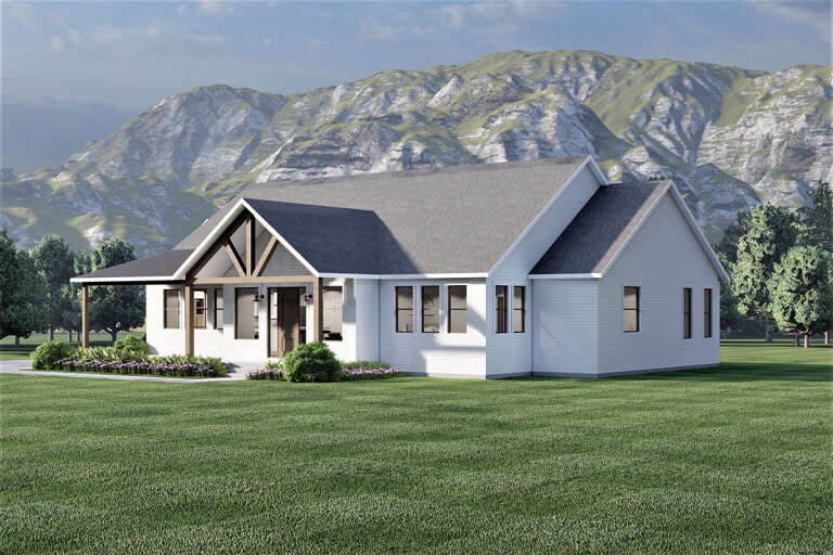 Modern Farmhouse House Plan #6422-00068 Elevation Photo
