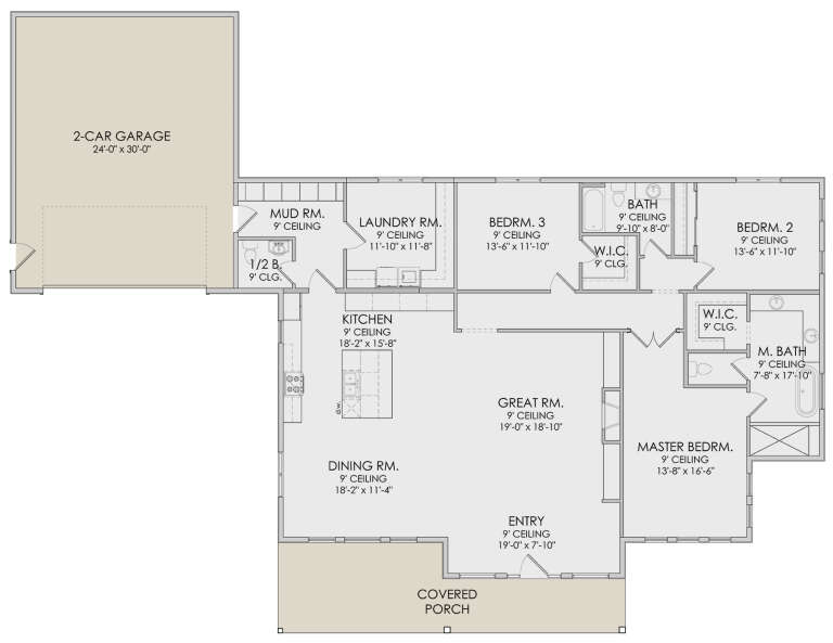 House Plan House Plan #28629 Drawing 1