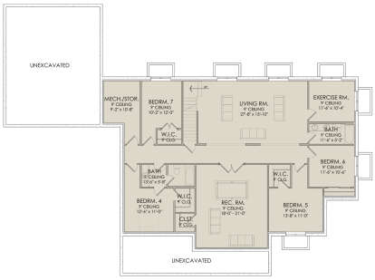 In Ground Basement for House Plan #6422-00068