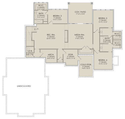 Walkout Basement for House Plan #6422-00069