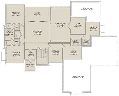 Walkout Basement for House Plan #6422-00070