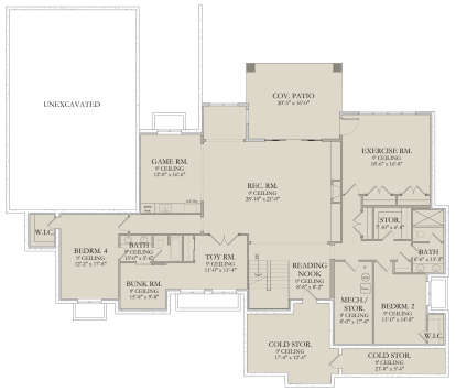 Walkout Basement for House Plan #6422-00071