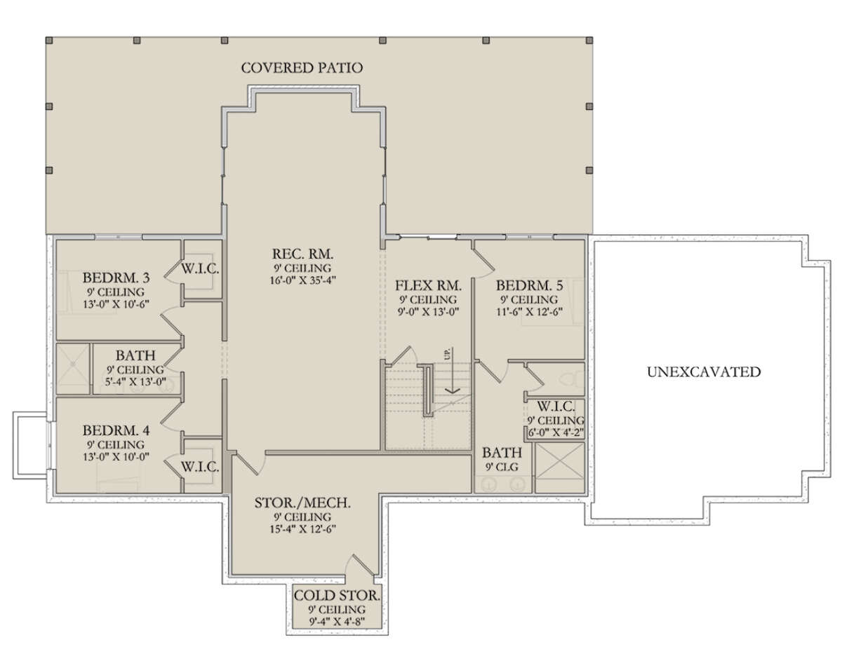 Walkout Basement for House Plan #6422-00072
