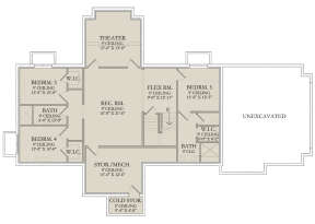 In Ground Basement for House Plan #6422-00072
