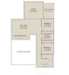 Walkout Basement for House Plan #6422-00073