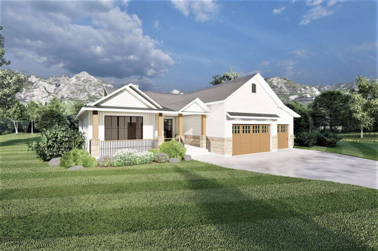Modern Farmhouse House Plan #6422-00074 Elevation Photo