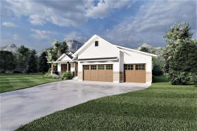 Modern Farmhouse House Plan #6422-00074 Elevation Photo