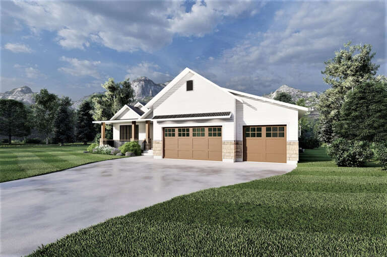 Modern Farmhouse House Plan #6422-00074 Elevation Photo