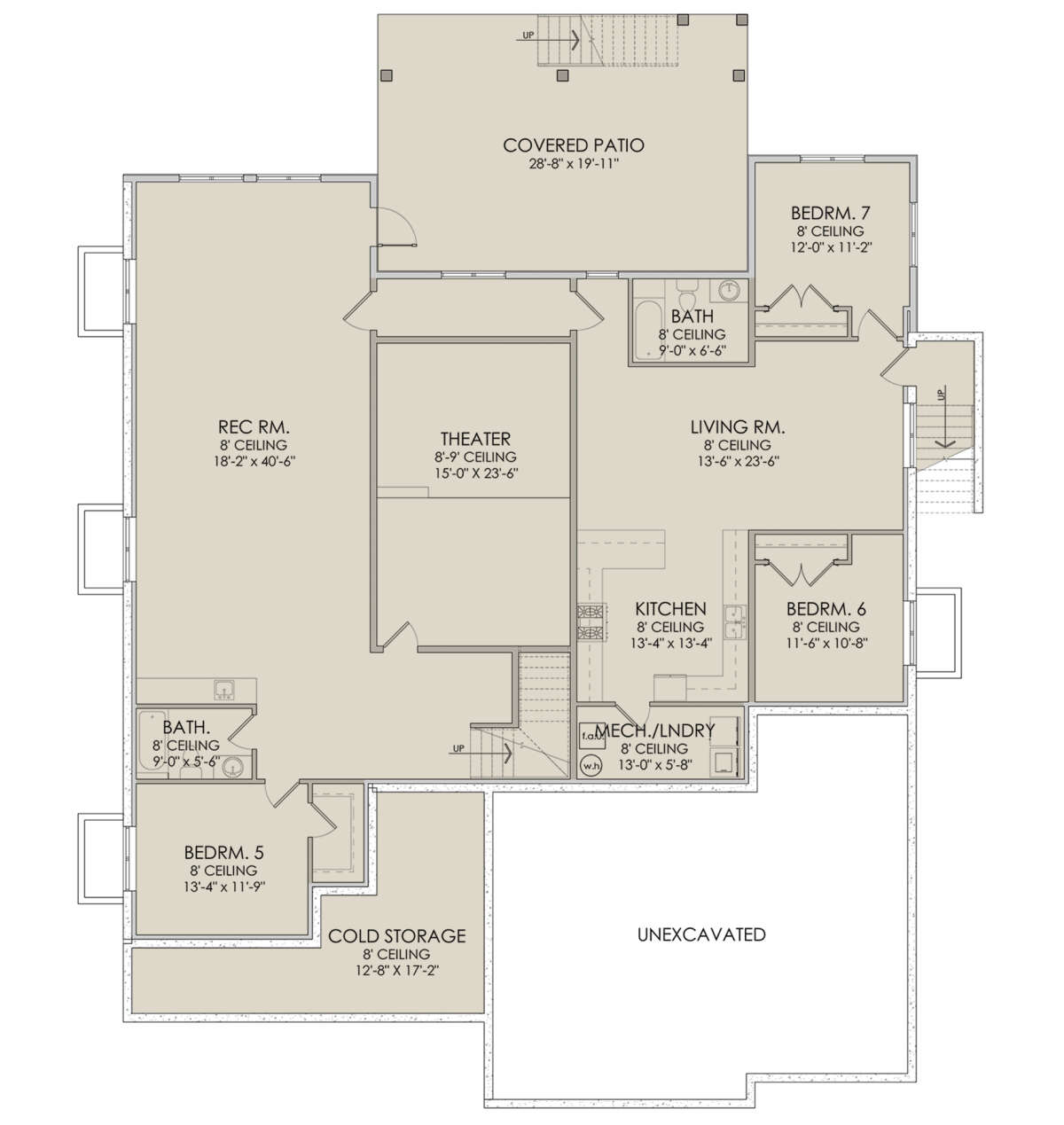 Walkout Basement for House Plan #6422-00074
