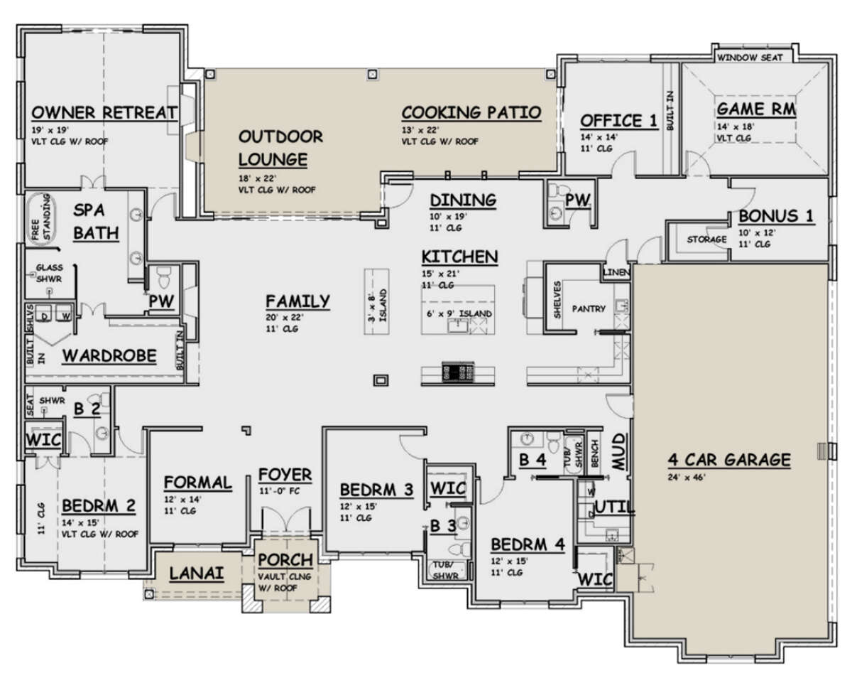 Main Floor  for House Plan #5445-00486