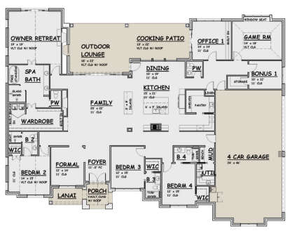 Luxury Plan 4,554 Square Feet, Bedrooms, Bathrooms Floor