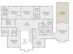 Second Floor for House Plan #6422-00075
