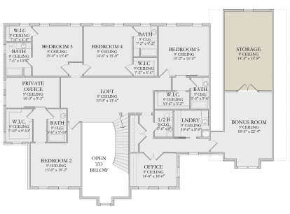 Second Floor for House Plan #6422-00075