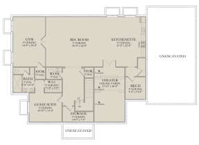 In Ground Basement for House Plan #6422-00075