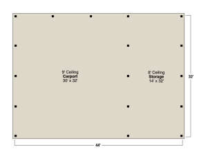 Garage Floor for House Plan #035-01053