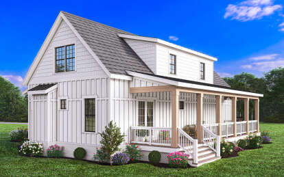 Modern Farmhouse House Plan #009-00329 Elevation Photo