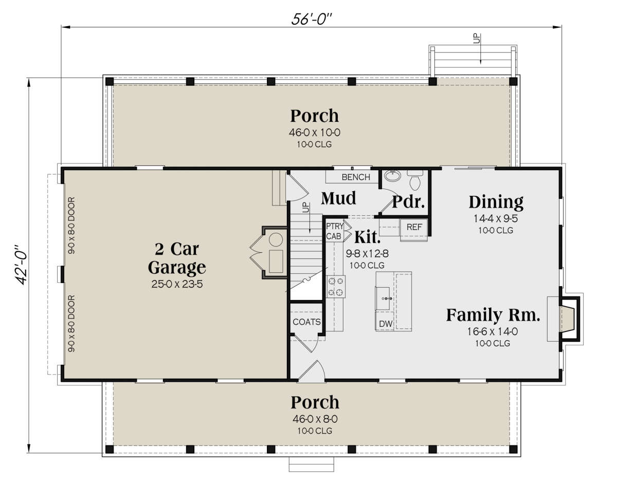 Main Floor  for House Plan #009-00329