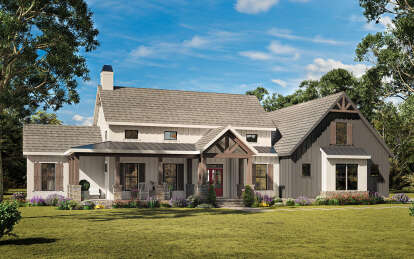 Modern Farmhouse House Plan #009-00332 Elevation Photo