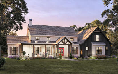 Modern Farmhouse House Plan #009-00332 Elevation Photo