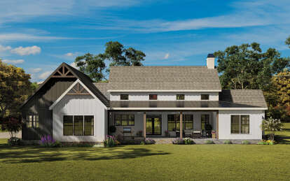 Modern Farmhouse House Plan #009-00332 Elevation Photo