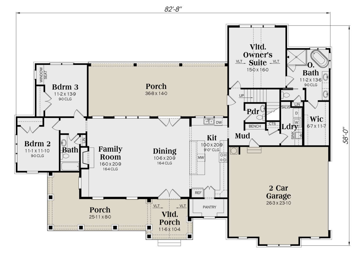 Main Floor  for House Plan #009-00332