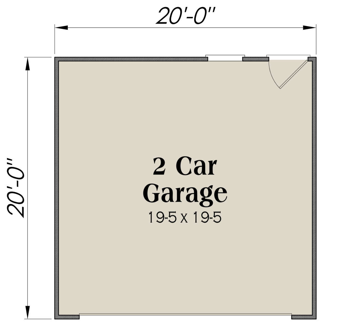 Garage Floor for House Plan #009-00333