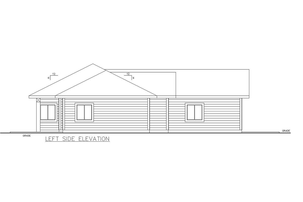 Ranch House Plan #039-00712 Elevation Photo