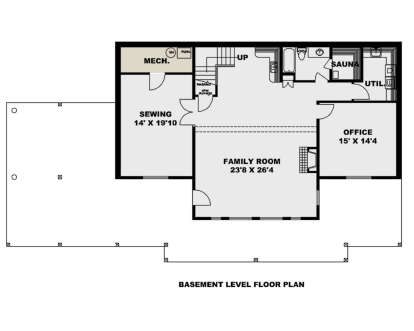 Basement for House Plan #039-00713