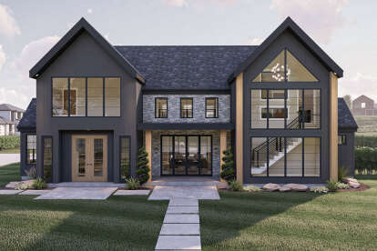 Modern Transitional House Plan #963-00741 Elevation Photo