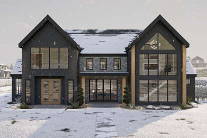 Modern Transitional House Plan #963-00741 Elevation Photo