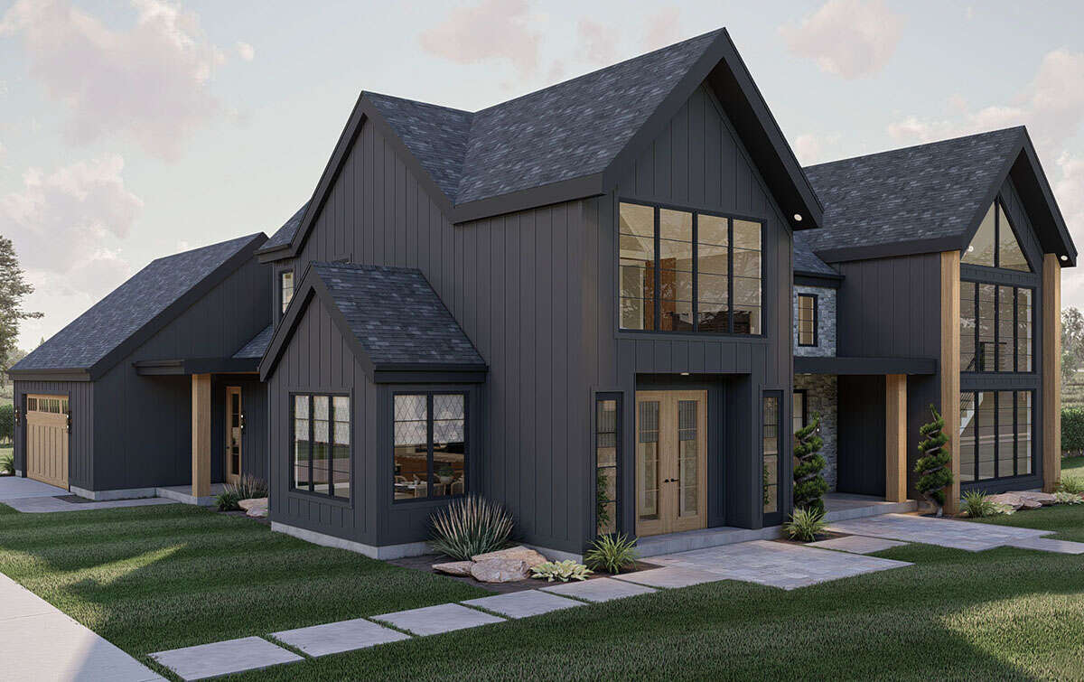 Modern Transitional Plan: 3,303 Square Feet, 4 Bedrooms, 3.5 Bathrooms ...
