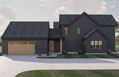 Modern Transitional House Plan #963-00741 Elevation Photo