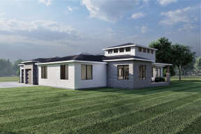Modern House Plan #6422-00077 Elevation Photo