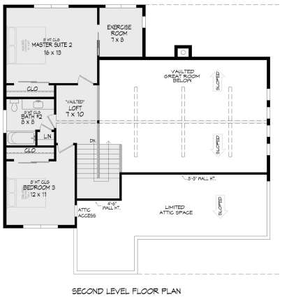 Second Floor for House Plan #940-00720