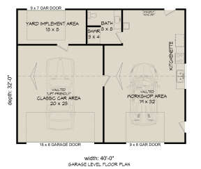 Garage Floor for House Plan #940-00721