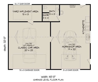 Garage Floor for House Plan #940-00721